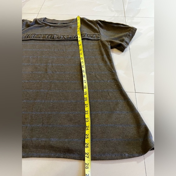 Unbranded Top T-Shirt Neck Short Sleeve Top Green Check Measurements For Size - Picture 12 of 16